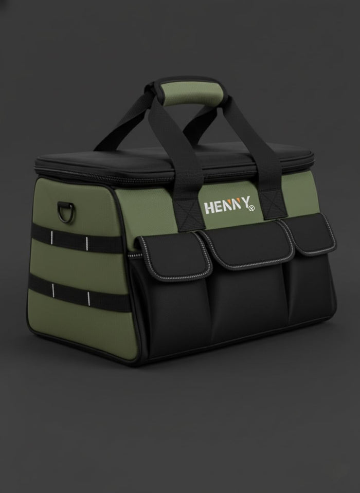 Tough Gear 2.0 Heavy Duty Tool Bag – 18 Inch 48 Pocket Waterproof Industrial Organizer with MOLLE System & 750 Days Warranty