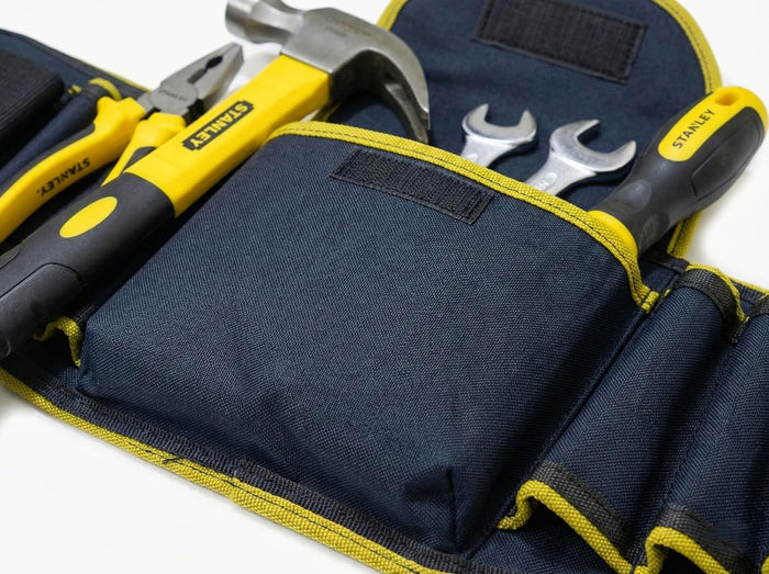 Tough Gear 2.0 Pro Series Tool Belt Pouch – Heavy Duty Multi-Pocket Waist Tool Bag with Adjustable Belt for Electricians & Technicians