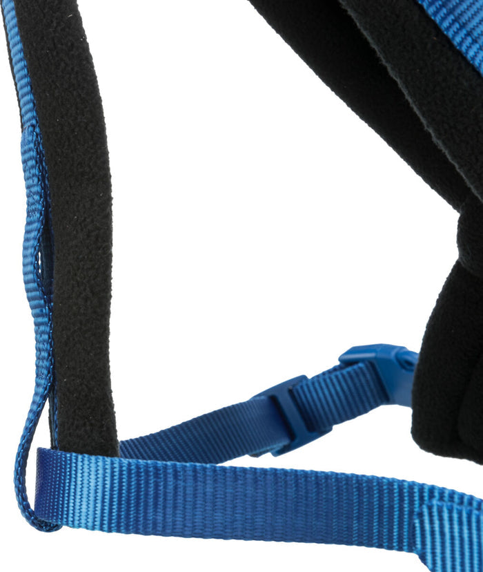 Close-up detail of the Trixie Premium Touring Harness fleece padding and buckle