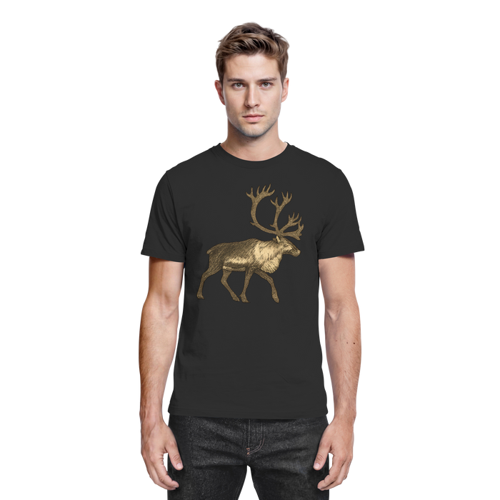 Black Arvenzo Tundra Walk unisex shirt with front design, casual fit, and premium fabric, perfect for everyday wear.