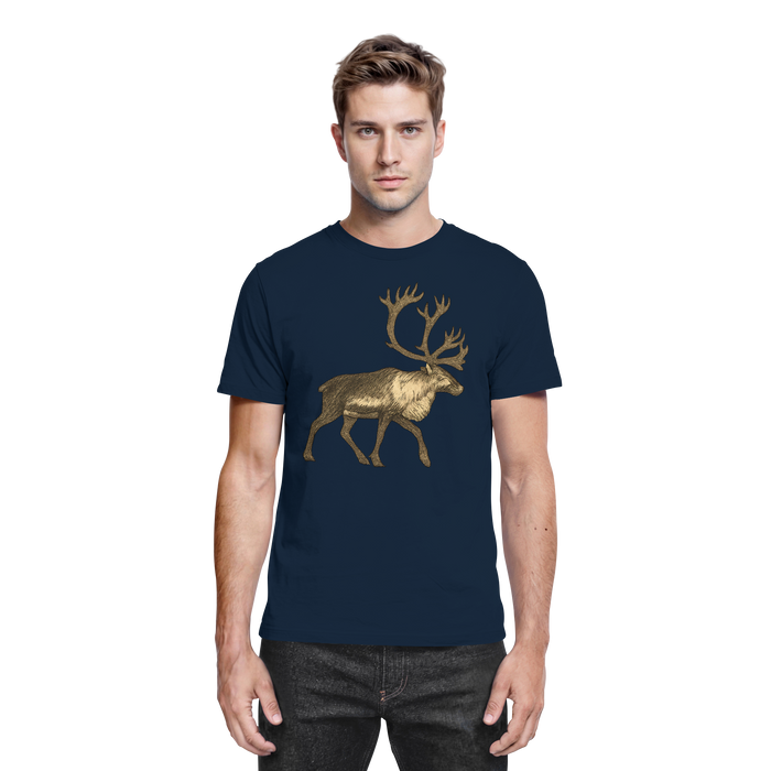 Unisex navy Tundra Walk shirt by Arvenzo, front view showing classic fit and premium fabric for casual wear.