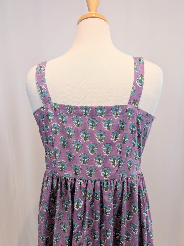 Twinflower Giada Cotton Dress in Purple Repeat - Precious Sparkle