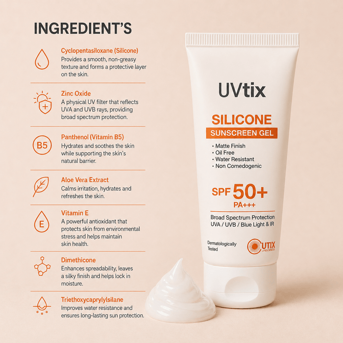 Uvtix Silicone Sunscreen Gel - Cosmosentials