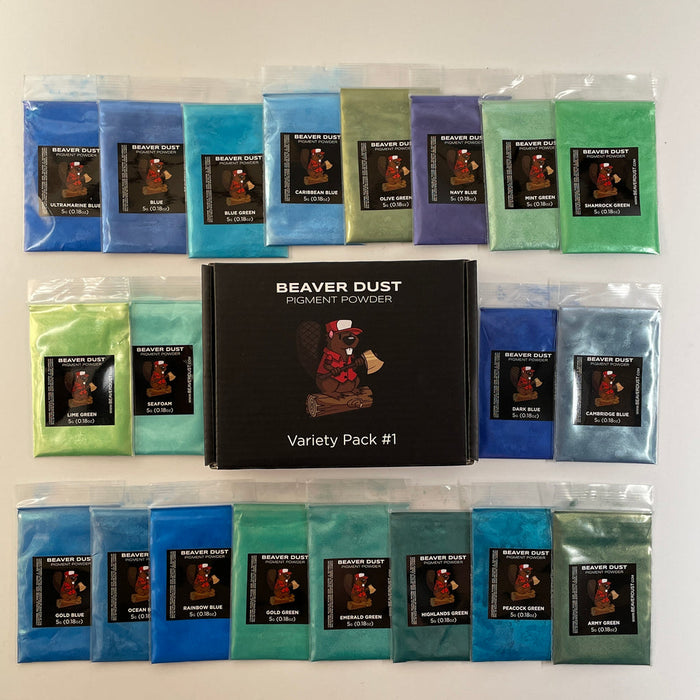 Variety Pack #1 (Cool Tones) - Beaver Dust Mica Pigments