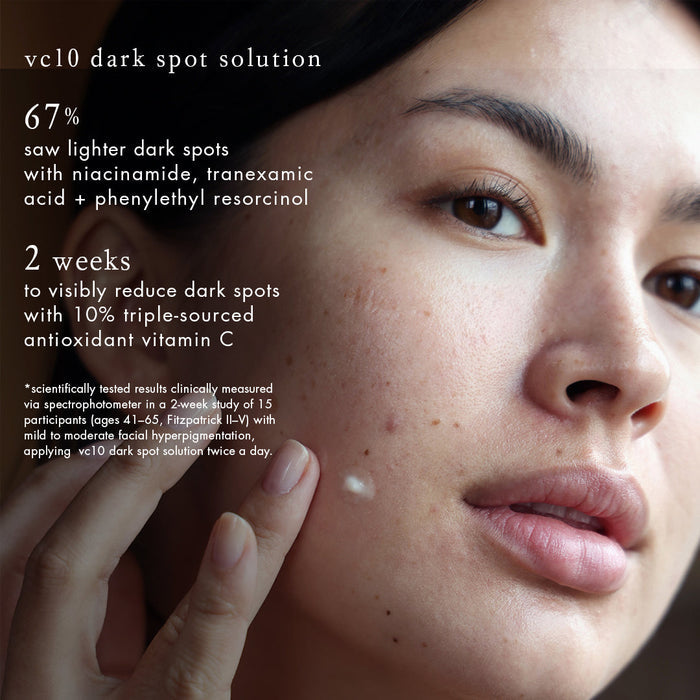 vc10 daily glow + vc10 nightly bright + vc10 eye bright contour + vc10 dark spot solution
