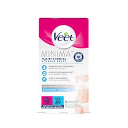 Veet Hypoallergenic Bikini And Underarm Wax Strips Minimum 16 Pieces
