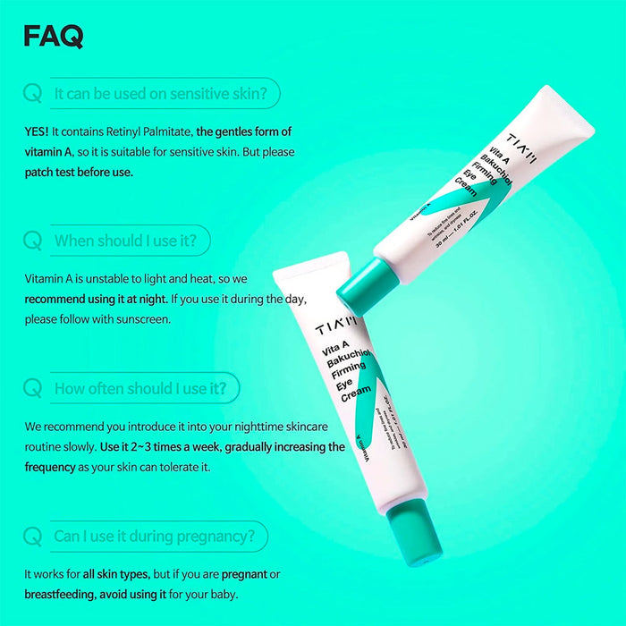 Tiam Vita A Bakuchiol Firming Eye Cream Nudie Glow Australia