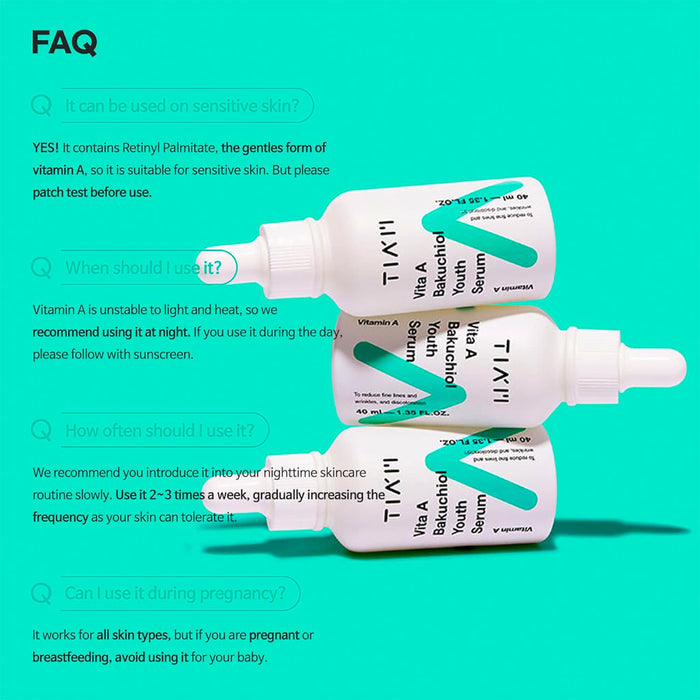 Tiam Vita A Bakuchiol Youth Serum Nudie Glow Australia