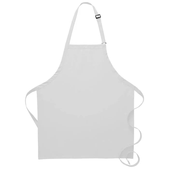 DayStar White Deluxe Bib Adjustable Apron (No Pockets)
