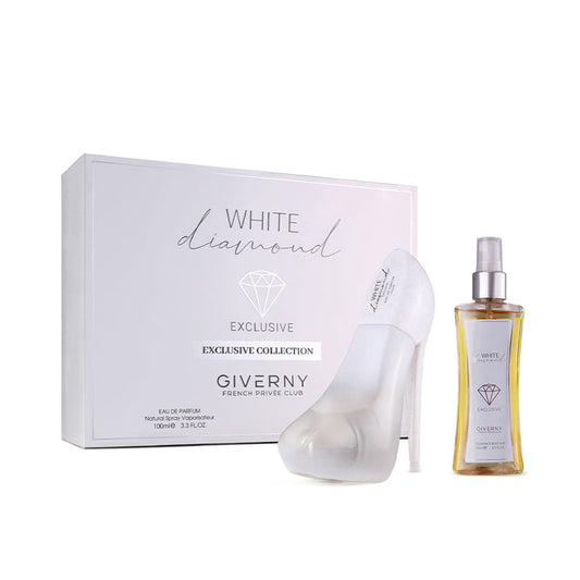 White Diamond Gift Set – 2 Pcs | Eau De Parfum 100ml & Body Mist - 100 ml