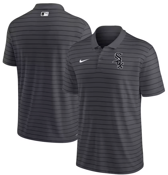 White Sox Nike Authentic Collection Victory Striped Performance Polo