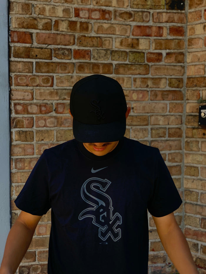 White Sox Pitch Black Nike Primary Logo Tee
