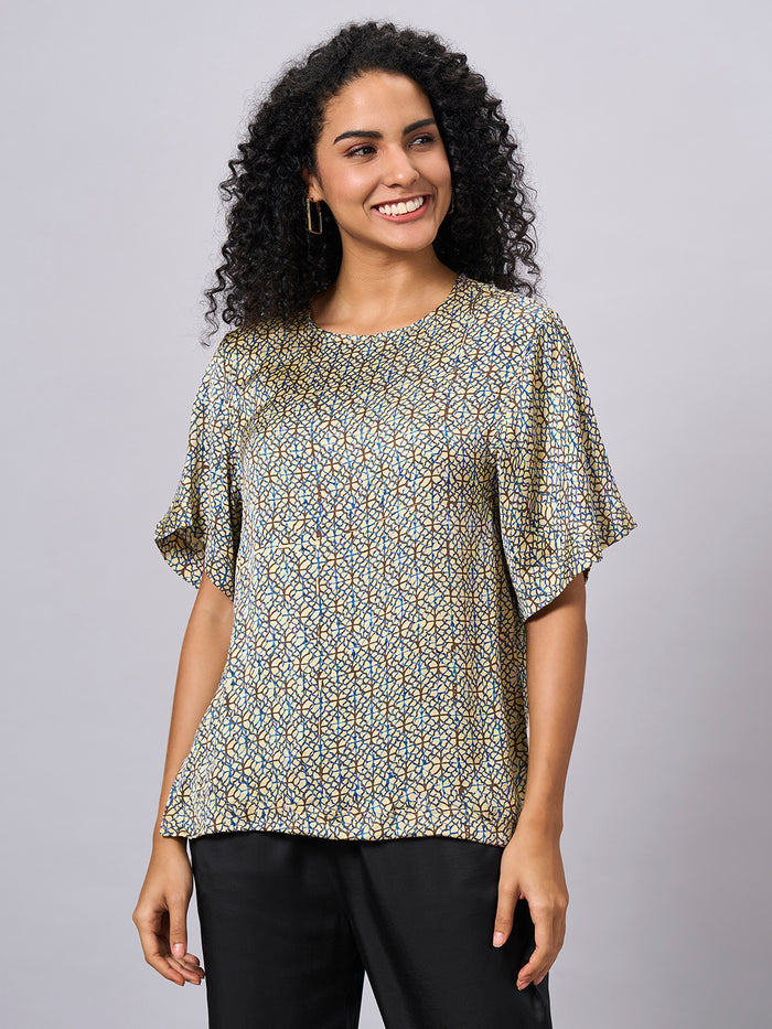 Women's Modal Viscose Regular Fit Blouse Multi
