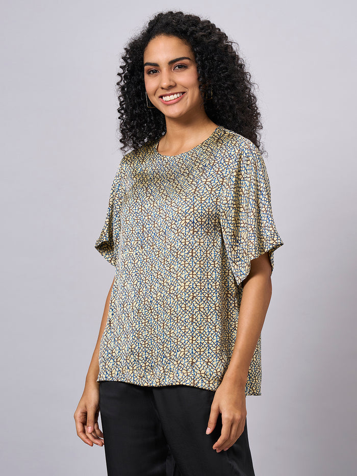 Women's Modal Viscose Regular Fit Blouse Multi
