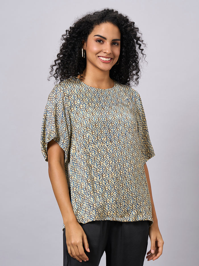 Women's Modal Viscose Regular Fit Blouse Multi