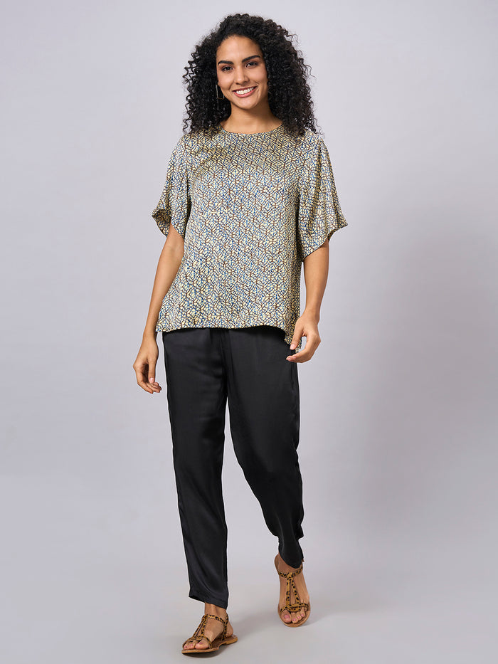 Women's Modal Viscose Regular Fit Blouse Multi