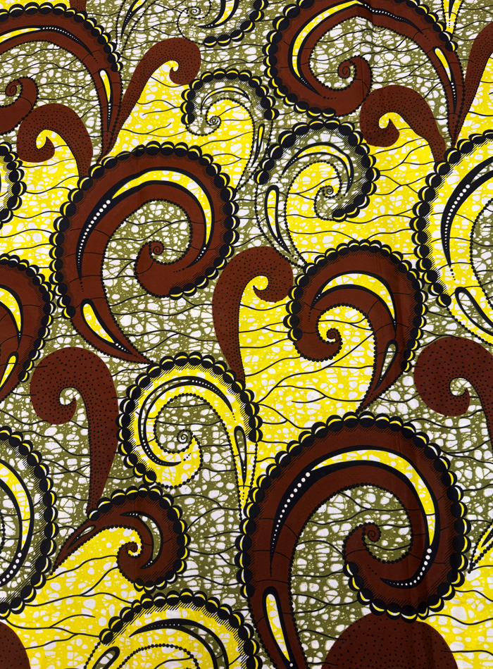 yellow african print fabric