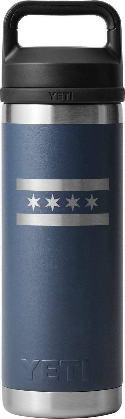 Yeti Chicago Flag Navy 18oz Bottle with Chug Cap