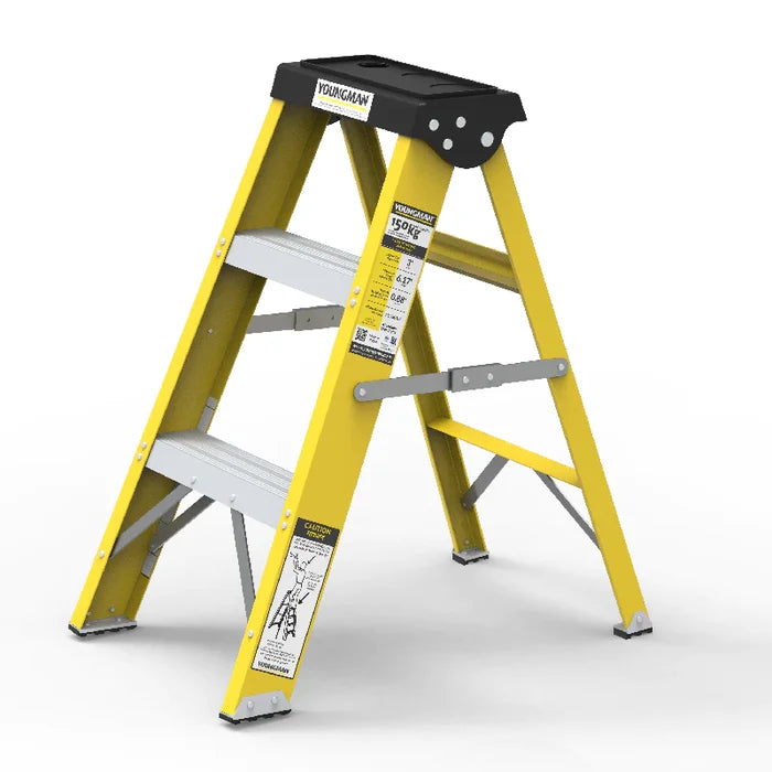 Youngman FRP (Fiberglass) Single Sided Self Supporting Ladder