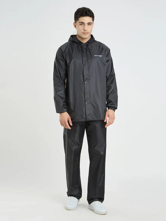 ZEEL Raincoat WF1021 Waterproof Hooded Rain Suit with Pant for Men & Women | Windproof Bike Riding Rainwear with Reflective Safety Logo