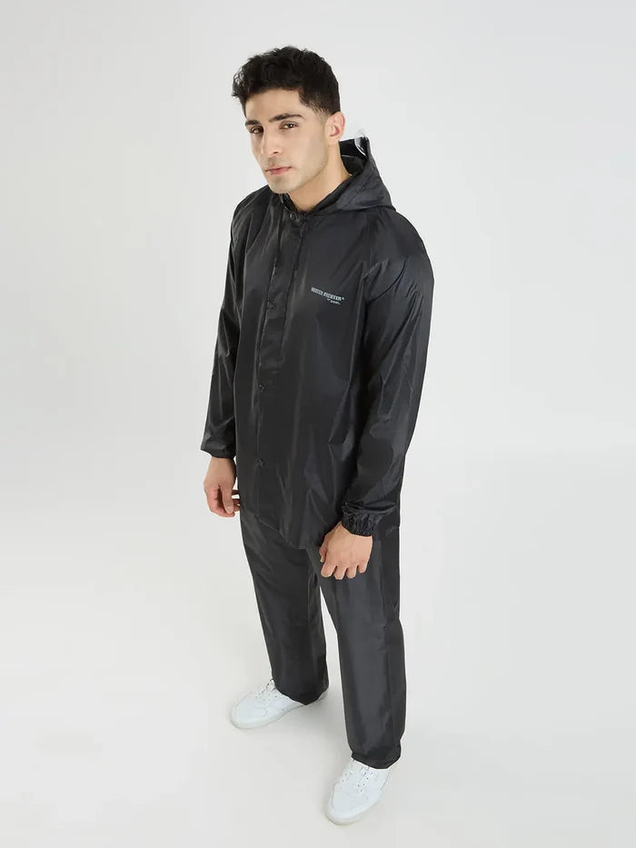 ZEEL Raincoat WF1021 Waterproof Hooded Rain Suit with Pant for Men & Women | Windproof Bike Riding Rainwear with Reflective Safety Logo