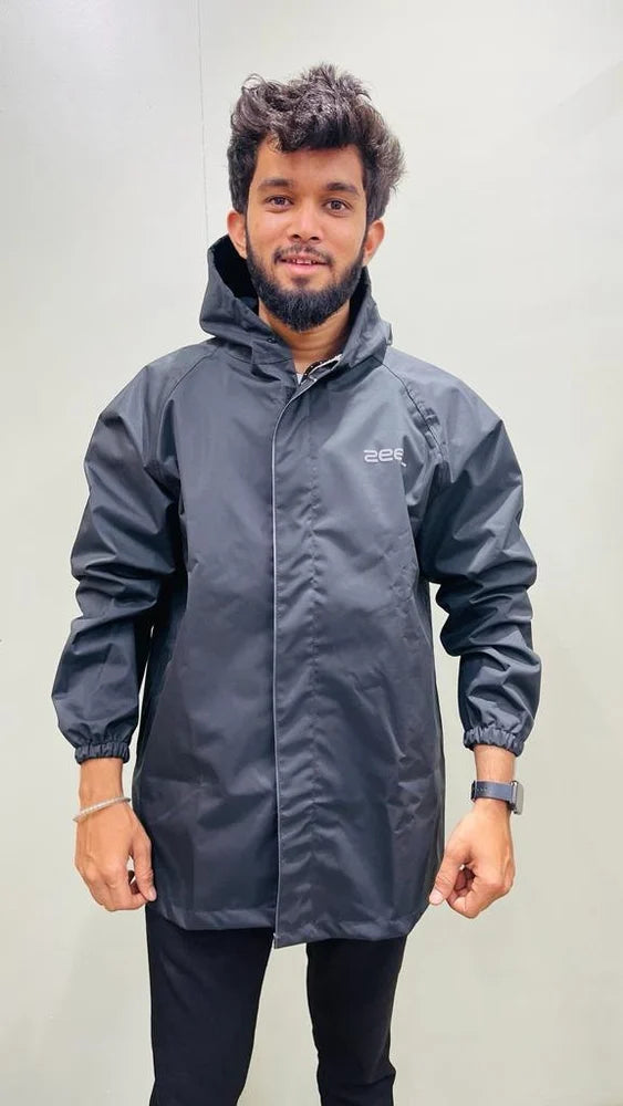 Zeel ZE 101 Waterproof Polyester Rain Suit for Men with Hood | Windproof, Dust Resistant & Lightweight Rainwear