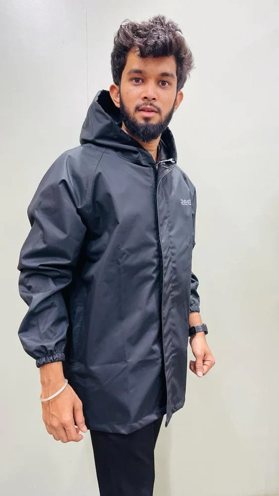 Zeel ZE 101 Waterproof Polyester Rain Suit for Men with Hood | Windproof, Dust Resistant & Lightweight Rainwear